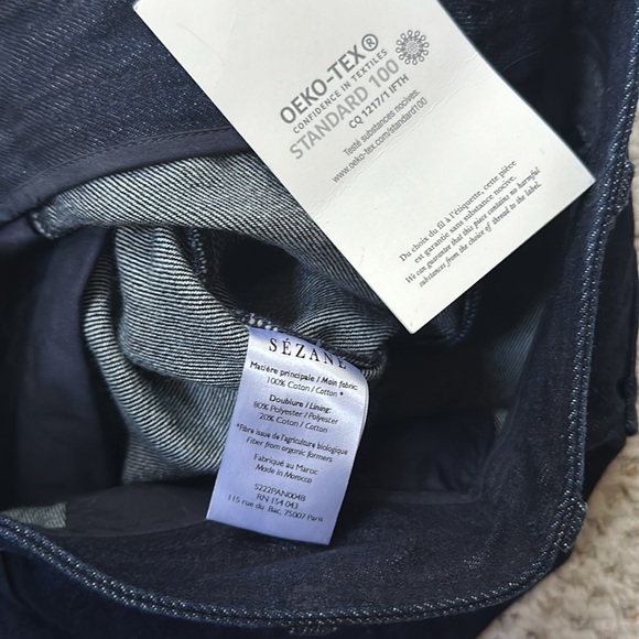 MWT Sezane ERIC Denim Trousers - Indigo - 34 FR / 2 US - Picture 8 of 15